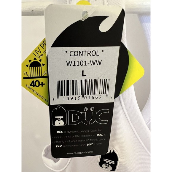 DUC Sports Womens Control Tennis Lawn Dress White Large UV Protection Stay Dry - Picture 5 of 8